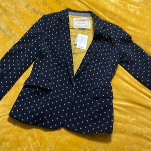 Anthropologie polka dot blazer